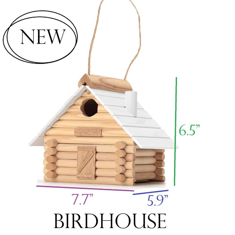 DIY Lincoln Logs Birdhouse Bird House Garden Decor Insect Hotel Craft Kit Made f